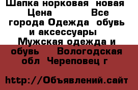 Шапка норковая, новая › Цена ­ 5 000 - Все города Одежда, обувь и аксессуары » Мужская одежда и обувь   . Вологодская обл.,Череповец г.